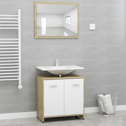 Bathroom Furniture Set White Chipboard