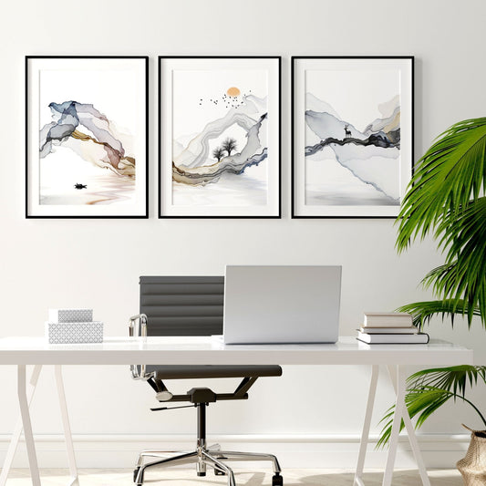 Home office wall decor | set of 3 wall art prints